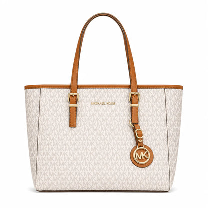 Michael Kors black leather tote bag