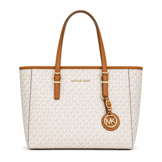 Michael Kors black leather tote bag