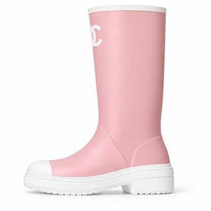 Chanel Caoutchouk CC High Boots