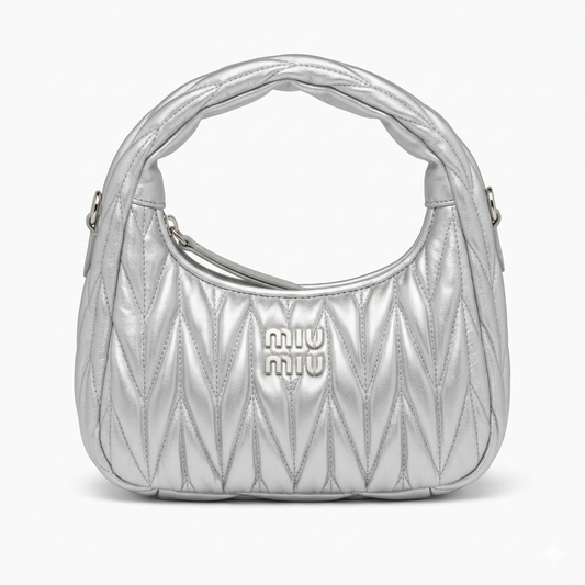 MIUMIU Wander matelassé small hobo bag