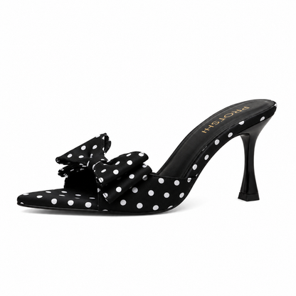 Paris Polka Bow Heels ✨