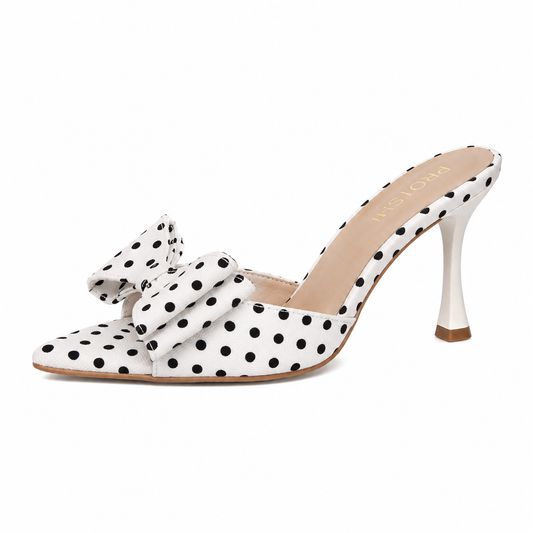 Paris Polka Bow Heels ✨