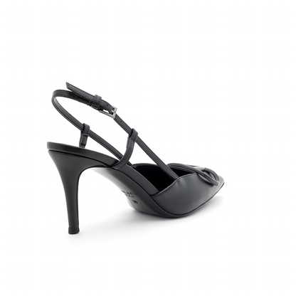 LINGBACK HIGH HEELS WITH BUCKLE DETAIL - BLACK