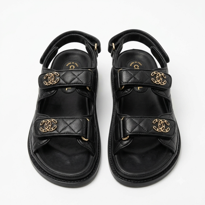Chanel flat sandal leather