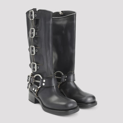 MIU MIU
Studded leather knee-high boots