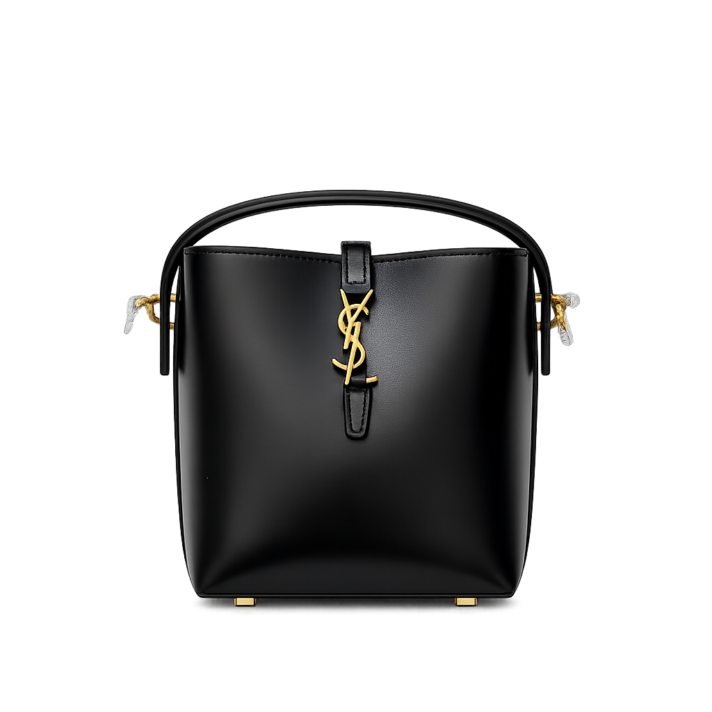 Saint Laurent Mini Le 37 Top Handle Bag in Shiny Leather