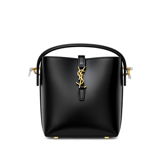 Saint Laurent Mini Le 37 Top Handle Bag in Shiny Leather