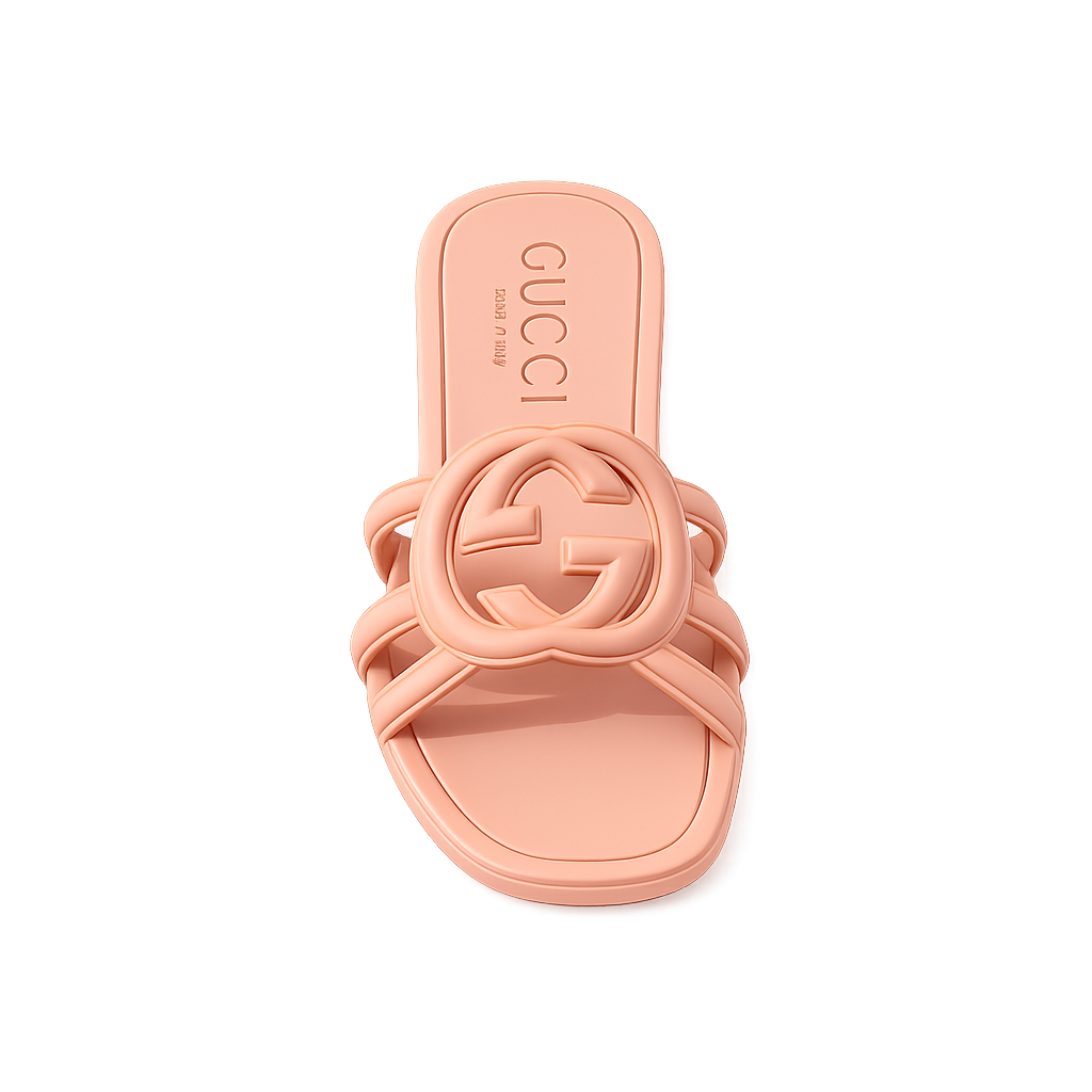 Gucci Rubber Interlocking G Womens Slide