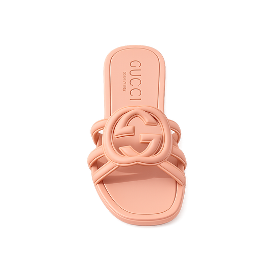 Gucci Rubber Interlocking G Womens Slide