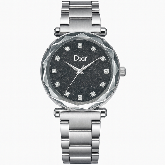 💎 Silver Dior Crystal Watch