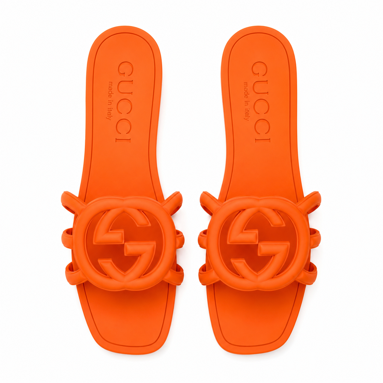 Gucci Rubber Interlocking G Womens Slide