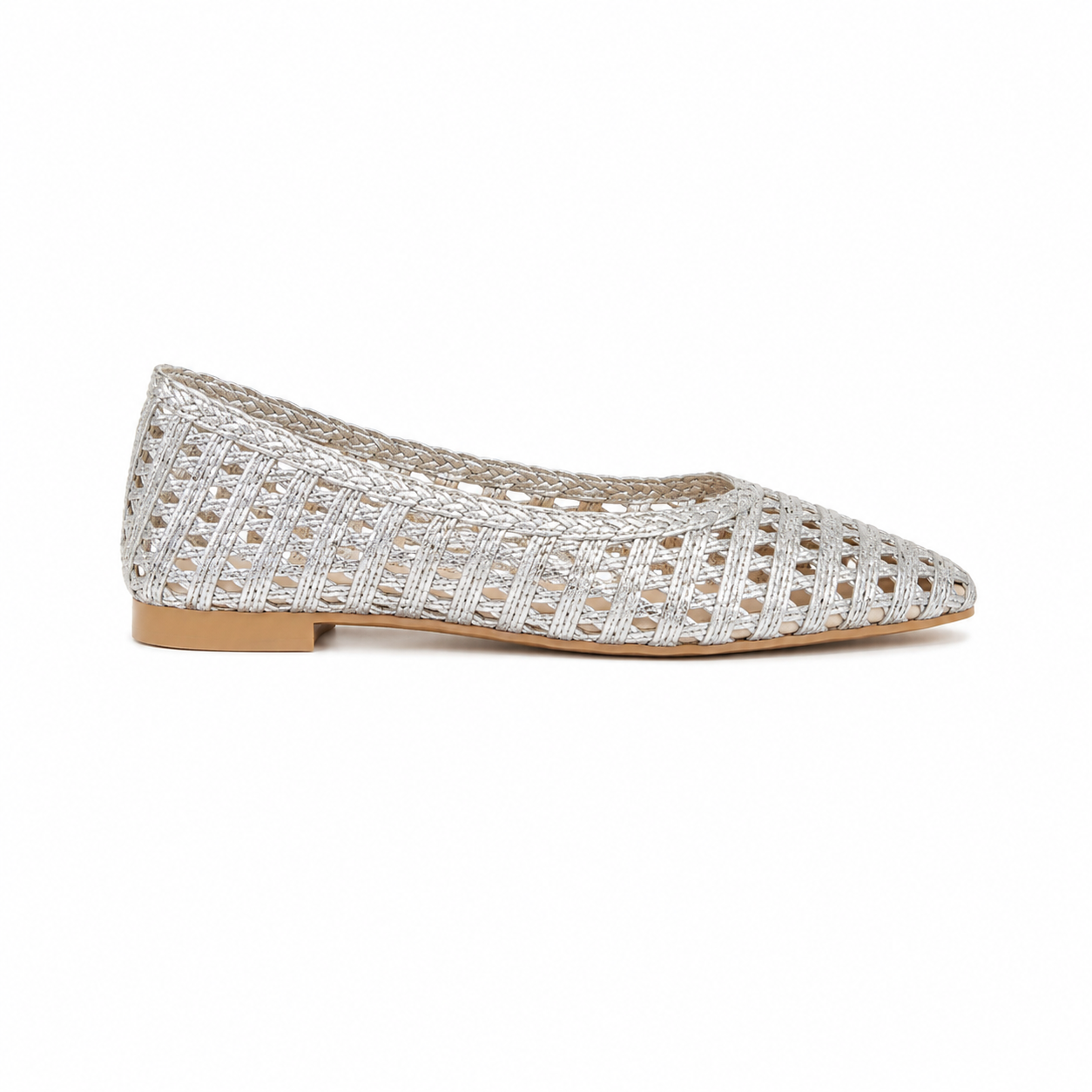 Natural Woven Ballet Flats