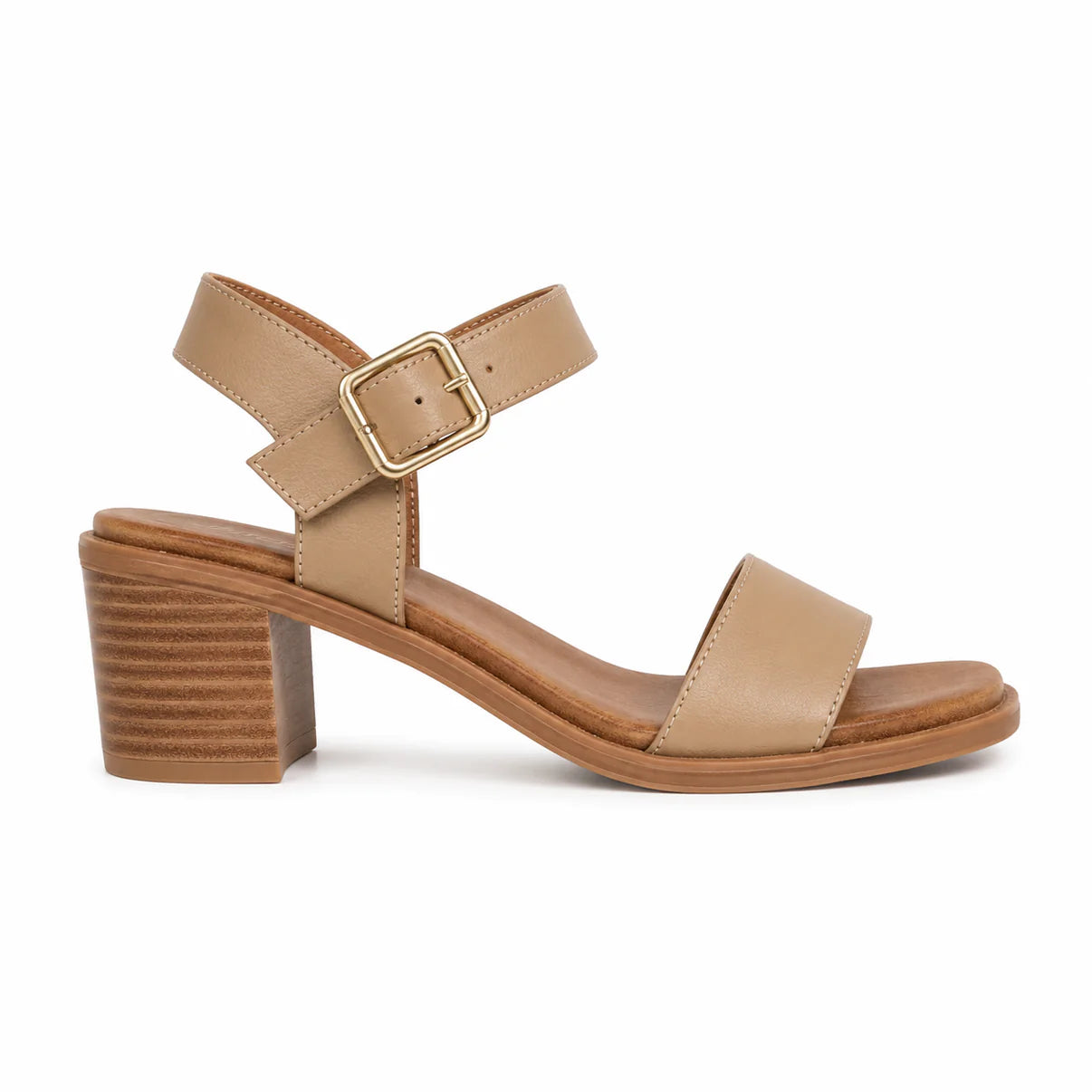 Classic White Block Heel Sandals