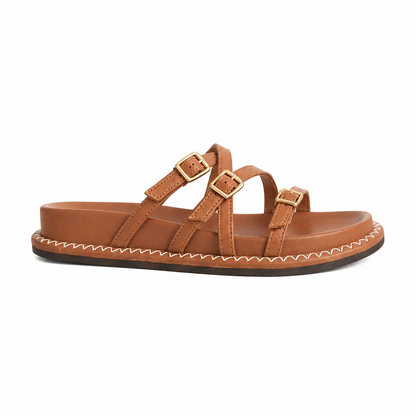 Triple-Buckle Comfort Sandals