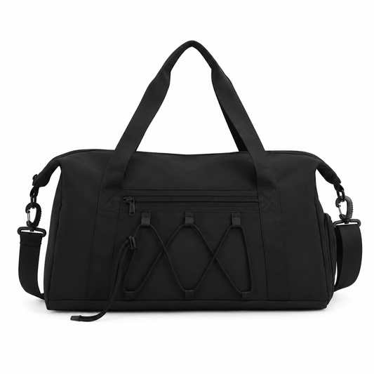 Travel Duffel Bag with Shoe Compartment – Beige Gym & Weekender Bag