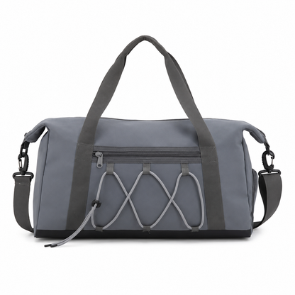 Travel Duffel Bag with Shoe Compartment – Beige Gym & Weekender Bag