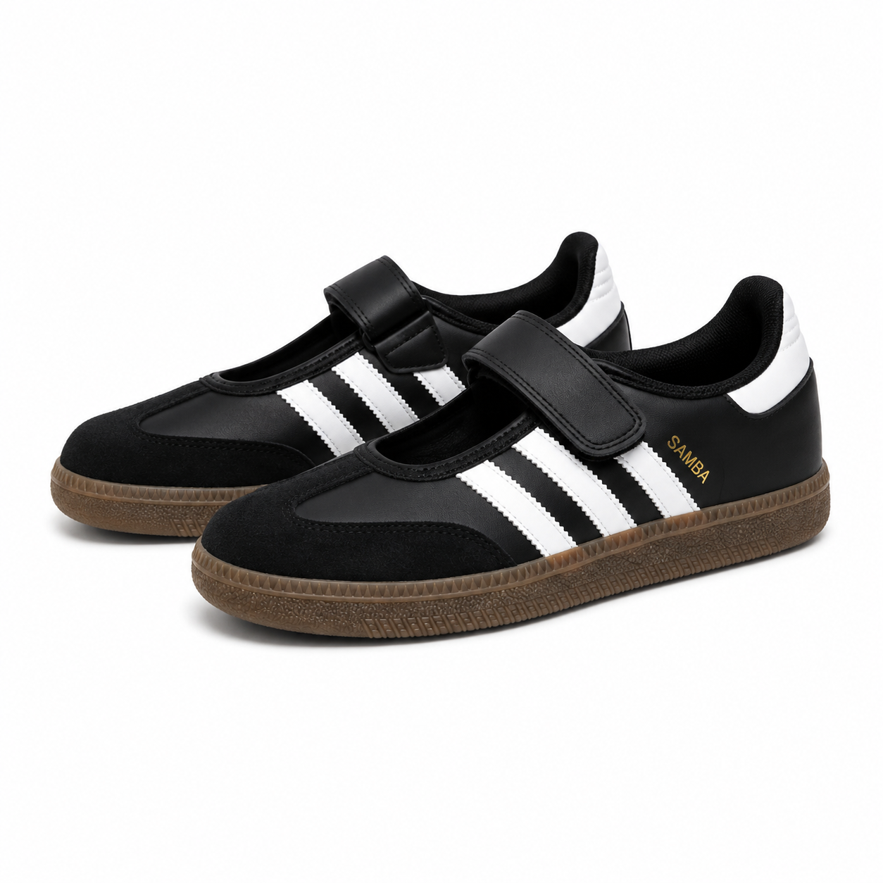Adidas Samba Mary Jane Sneakers – Black/White Gum Sole