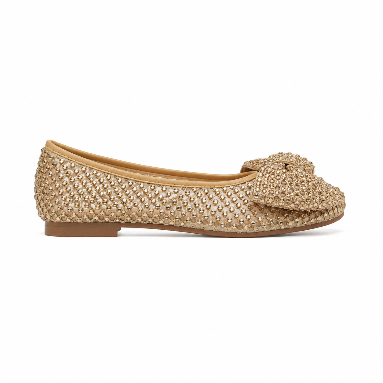Women’s Crystal Mesh Bow Ballet Flats