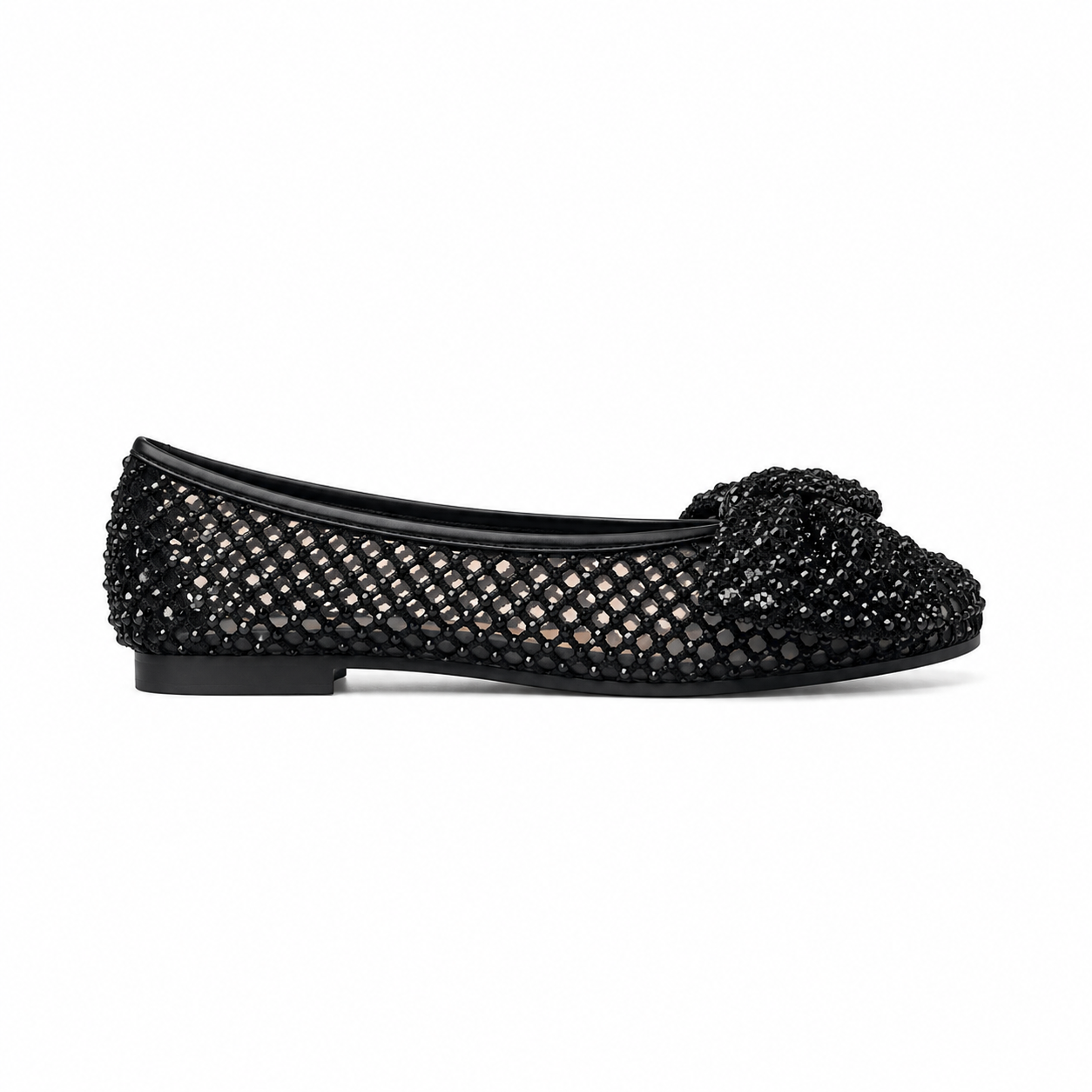 Women’s Crystal Mesh Bow Ballet Flats