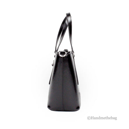 Marc Jacobs Small Black Saffiano Leather Tote Crossbody Bag Purse