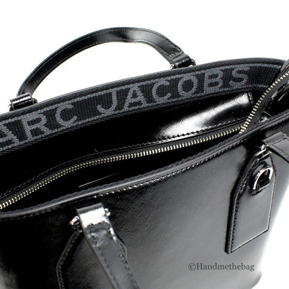 Marc Jacobs Small Black Saffiano Leather Tote Crossbody Bag Purse