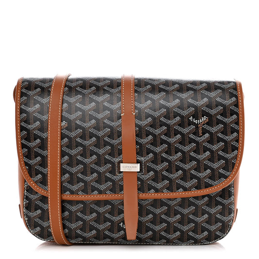 Goyardine Belvedere II MM Messenger Bag Black Gold