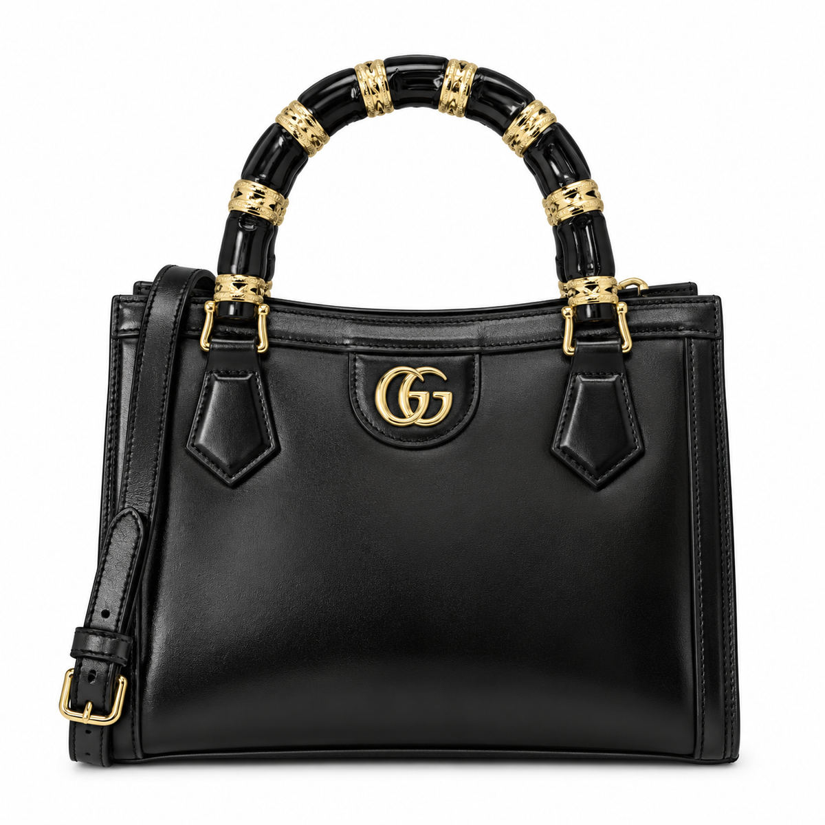 GUCCI Light Patent Leather Mini Diana Tote