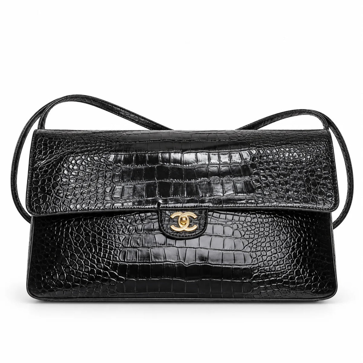 Chanel alligator flap bag