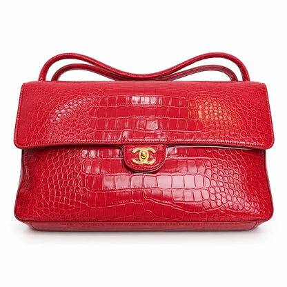 Chanel alligator flap bag