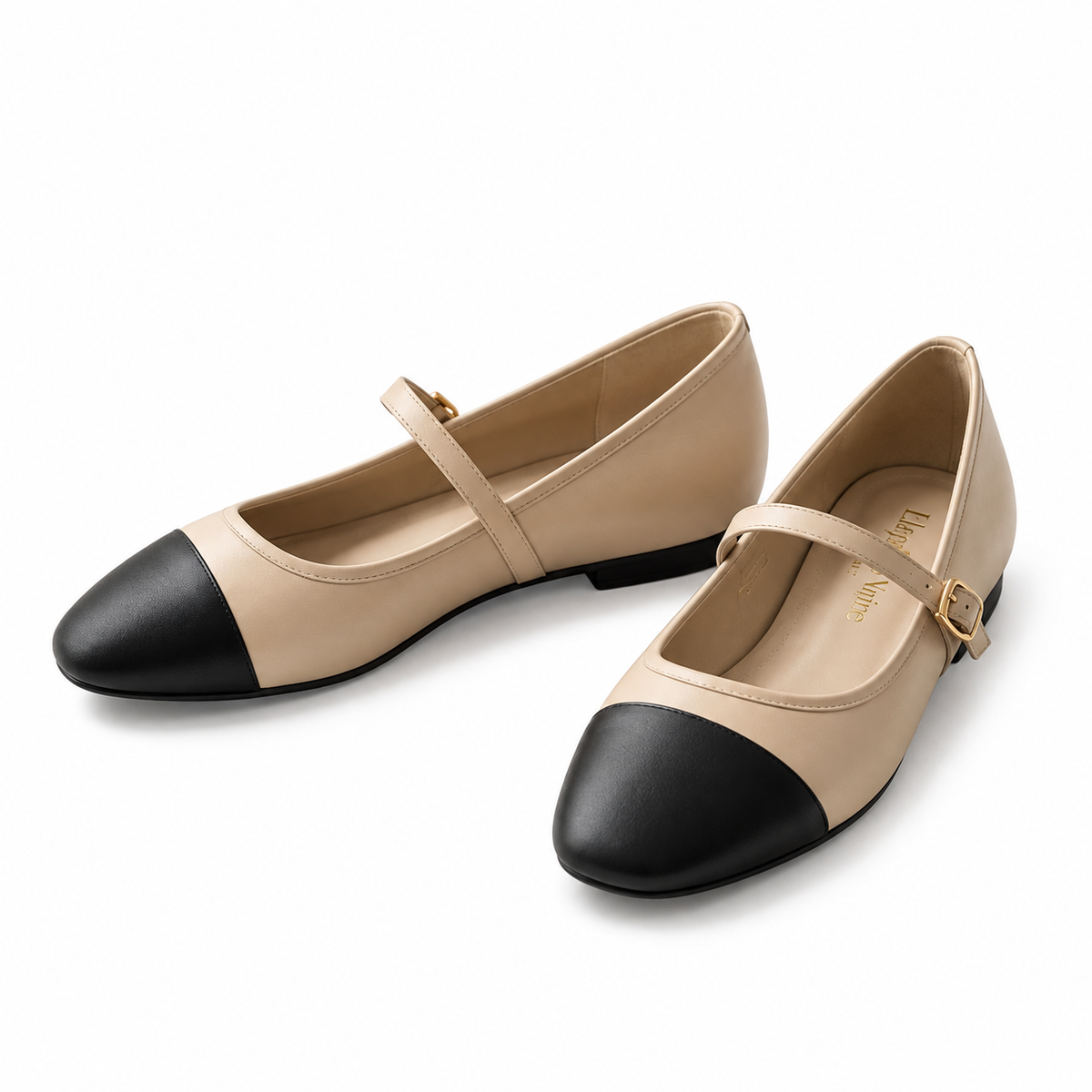 Elegant Two-Tone Mary Jane Flats ✨