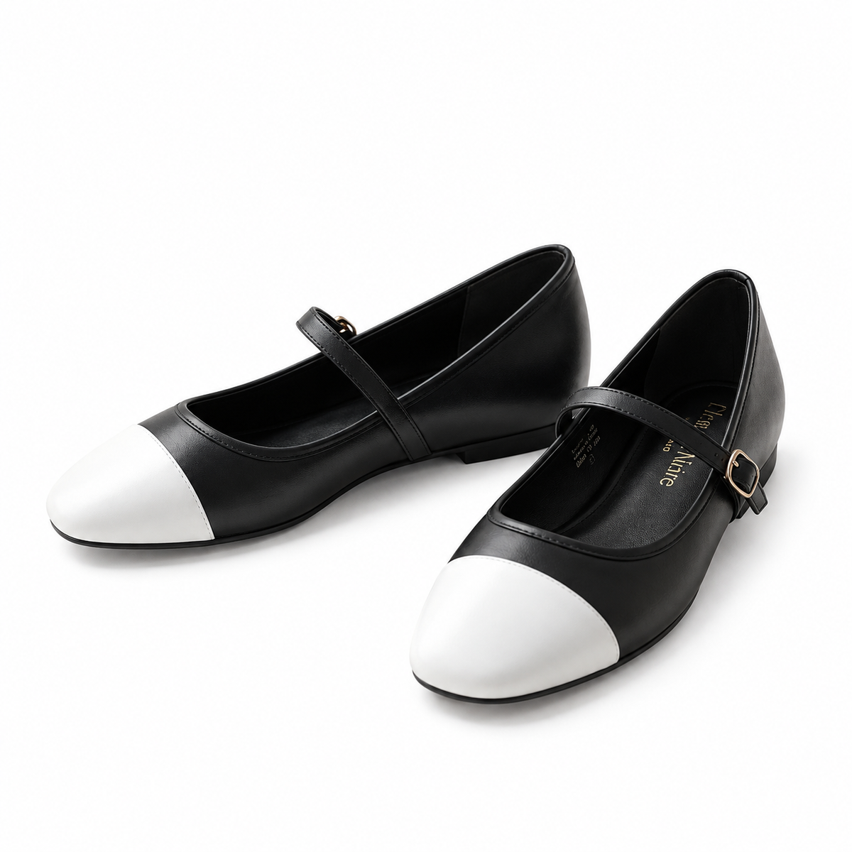 Elegant Two-Tone Mary Jane Flats ✨