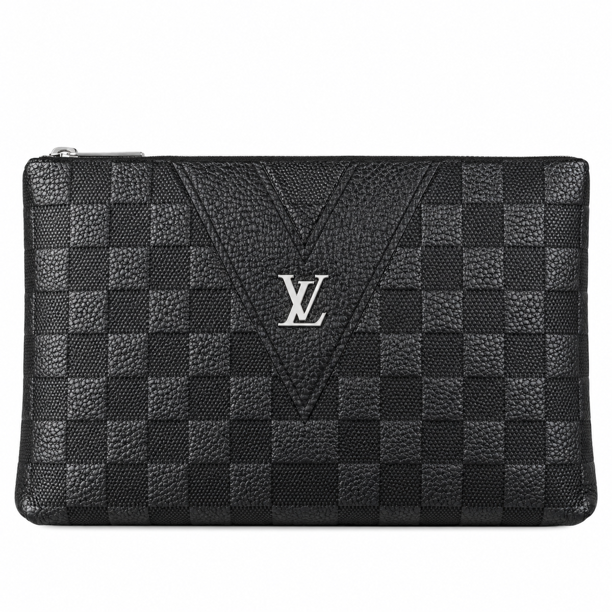 YSL Black Leather Clutch