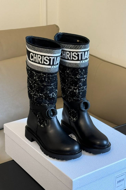 D-Major tweed boots
