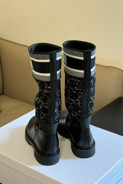 D-Major tweed boots