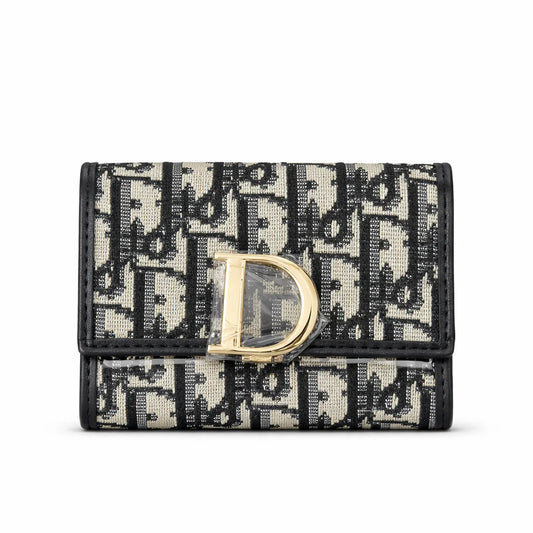 Christian Dior 30 Montaigne Oblique Jacquard wallet blue