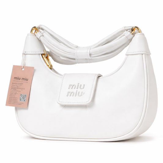 White Miu Miu Mini Shoulder Bag – Elegant Everyday Style