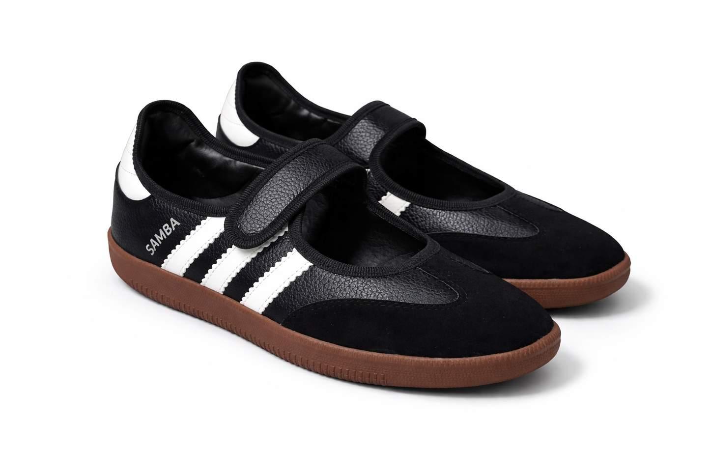 Black Samba Mary Jane Sneakers – Classic Sporty Chic