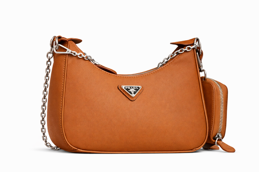 Prada Cognac Chain Elegance Bag