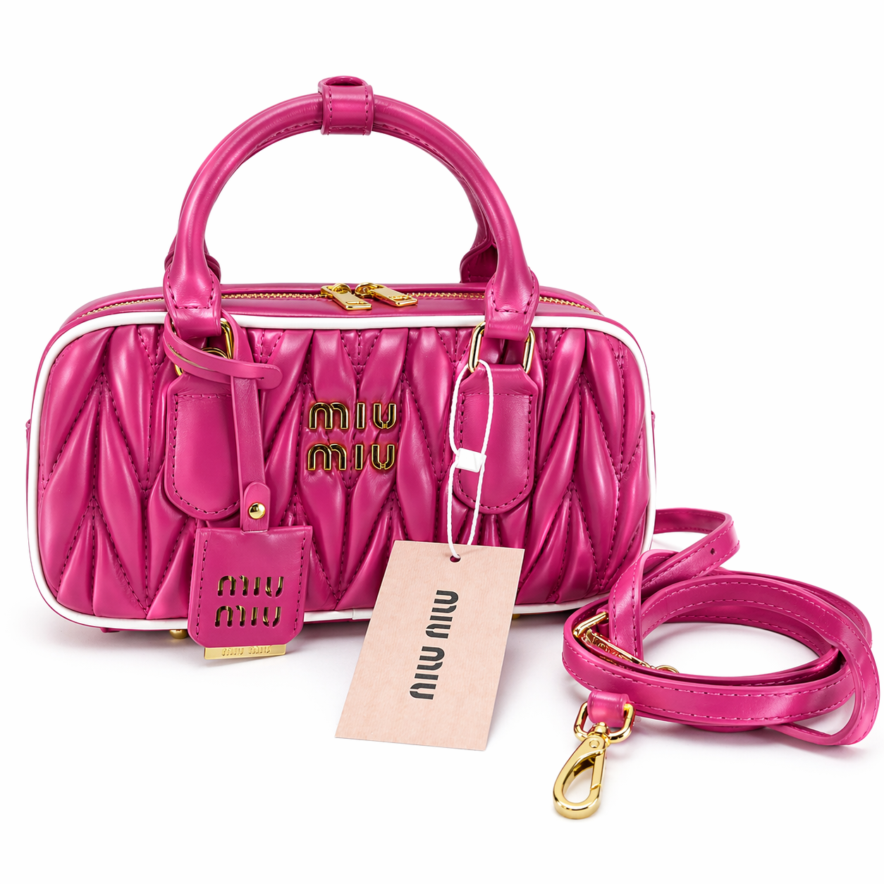 MIU MIU pink Quilted Mini Handbag 🤎✨