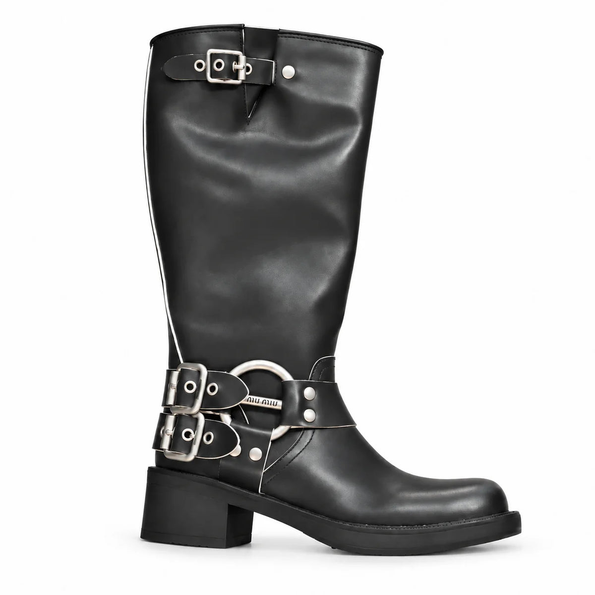Miu Miu Biker Knee Boots