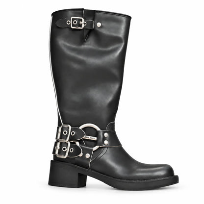Miu Miu Biker Knee Boots