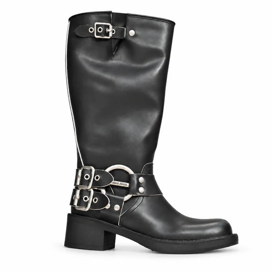 Miu Miu Biker Knee Boots