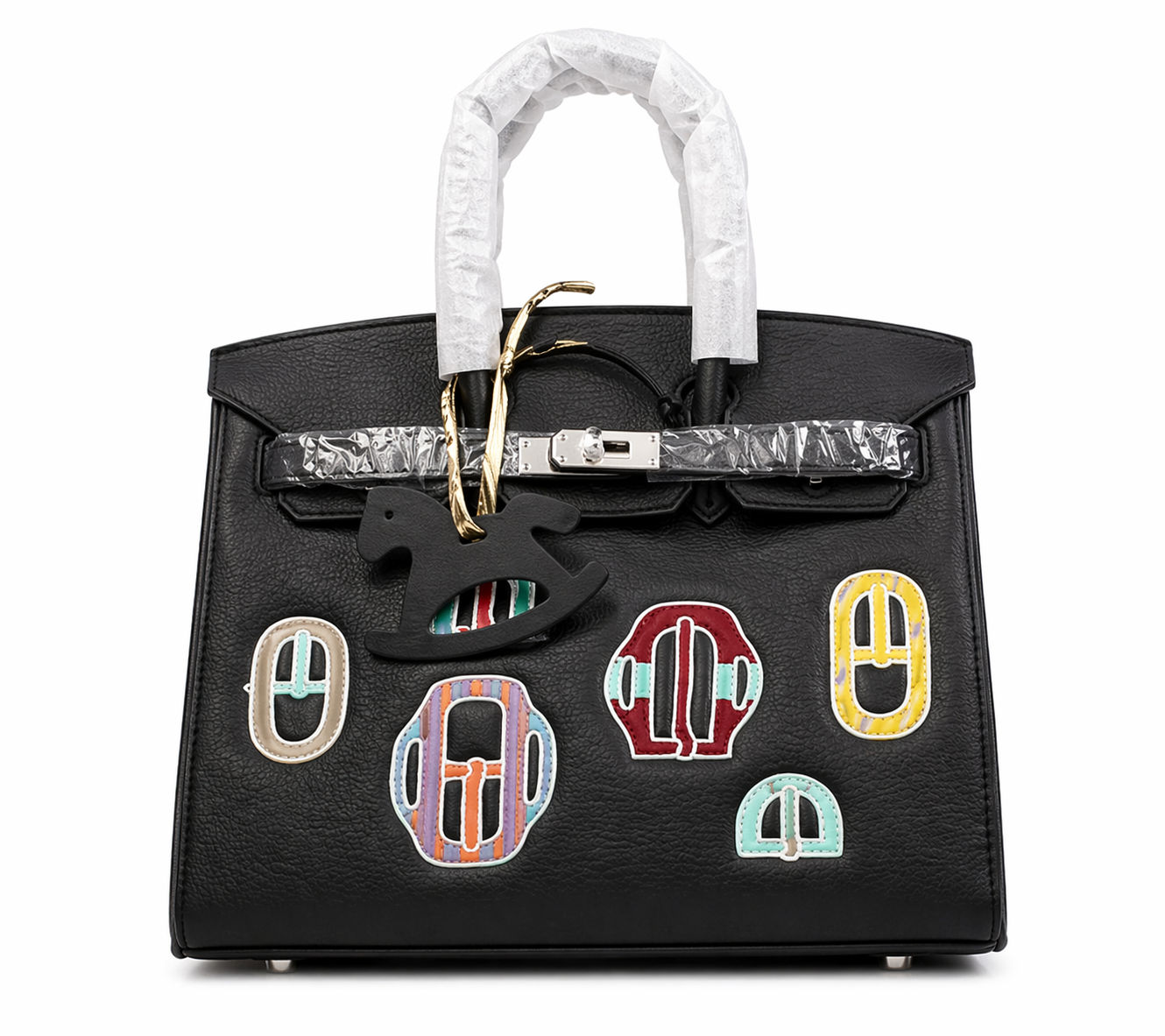 HERMES Statement Handbag with Colorful Details 🖤✨