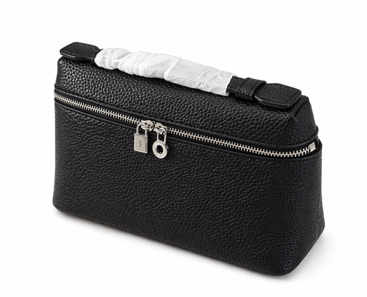 Elegant Cognac Leather Beauty Case