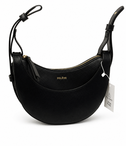 Polène Crescent Shoulder Bag – Soft Blush Pink Elegance