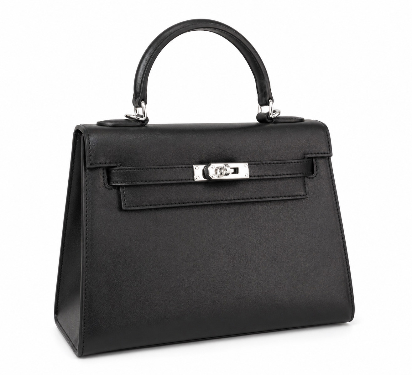 HERMES Black Top Handle Bag