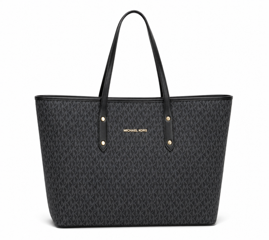 MICHAEL Michael Kors Jet Set de viaje grande MK Signature con bolsa - Vainilla