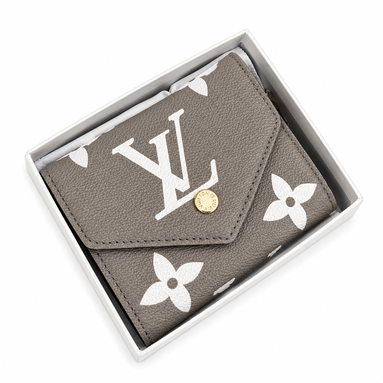 LV Inspired Black Mini Wallet