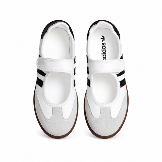 ADIDAS SAMBA JANE SHOES, WHITE