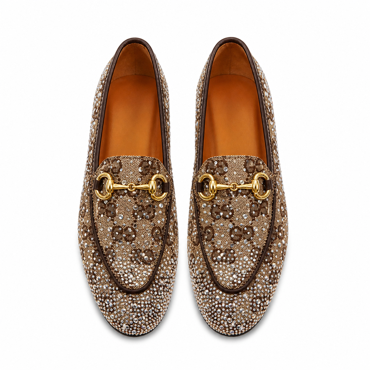 Gucci Crystal  Horsebit Loafers